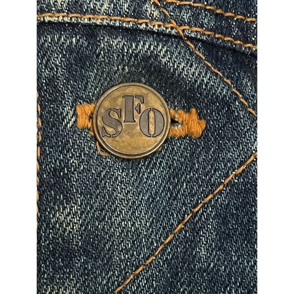 Santa Fe Outback Denim Jacket Men XL Barn Coat Western Fleece Chores Southwest - Picture 4 of 14